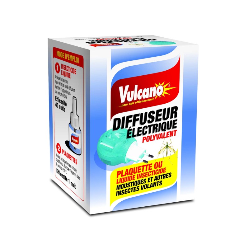 VULCANO DIFFUSEUR ELECTRIQUE ANTI MOUSTIQUE POUR PLAQUETTE OU LIQUIDE