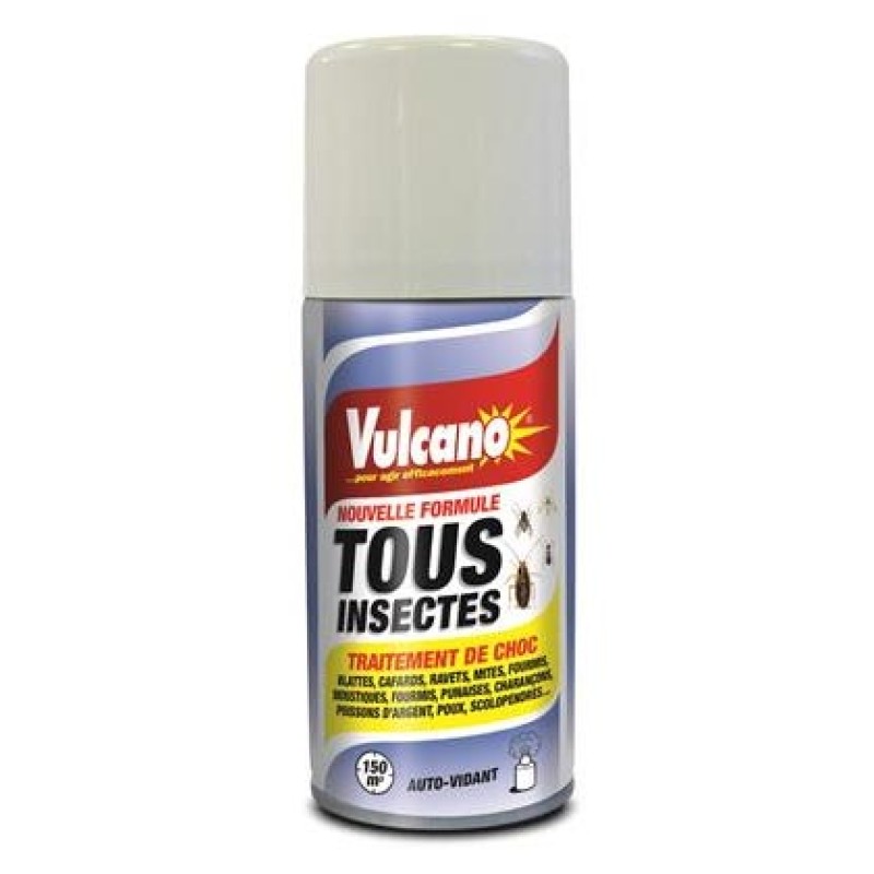 VULCANO AEROSOL TOUS INSECTES 150ML (mouche/moustique/blatte/fourmis etc...)