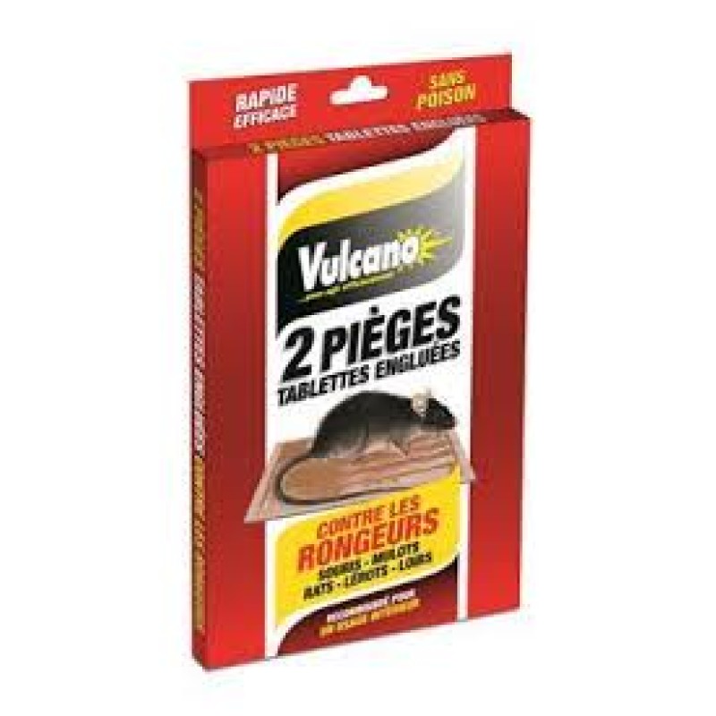 VULCANO PLAQUE GLUE X2 RONGEURS (souris / mulots)